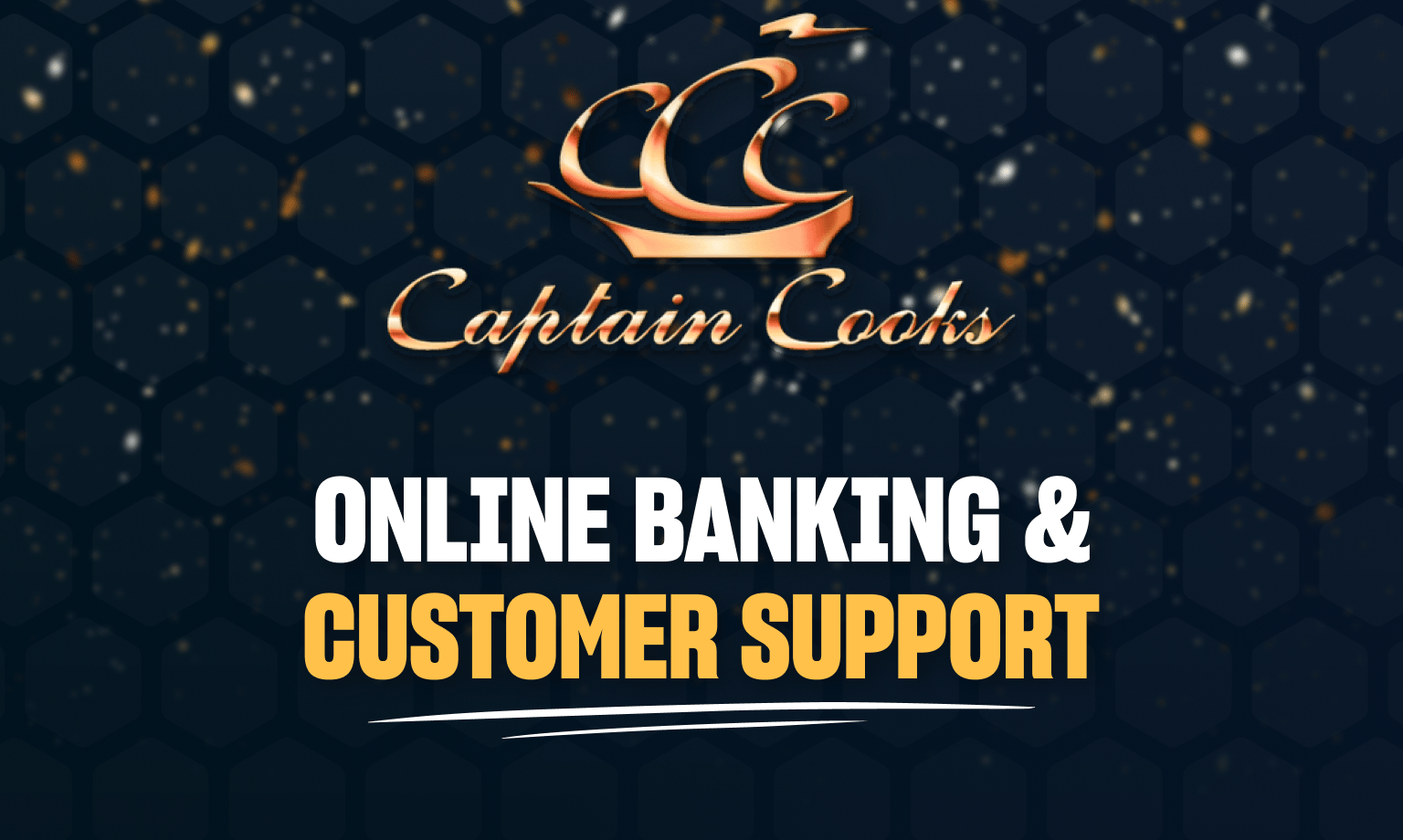 Captain Cooks logo and text Online Banking and Customer Support